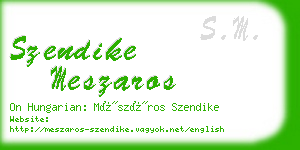 szendike meszaros business card